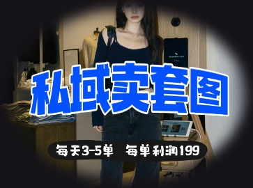 私域卖套图每天3-5单,每单利润99-柒资源网创
