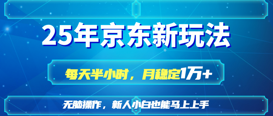 (14309期)25京东新玩法,每天半小时,月稳定1W+-柒资源网创