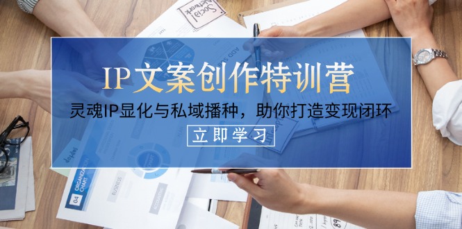（14330期）IP文案创作特训营，灵魂IP显化与私域播种，助你打造变现闭环（14节课）-柒资源网创