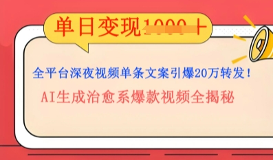 全平台深夜文案新风口:DeepSeek生成百万播放量金句,治愈系内容涨粉速度快4倍-柒资源网创