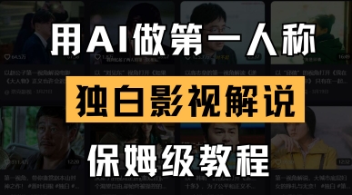 用AI做第一人称独白影视解说,手把手教学,保姆级教程-柒资源网创