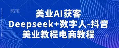 美业AI获客Deepseek+数字人-抖音美业教程电商教程-柒资源网创