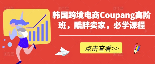 韩国跨境电商Coupang高阶班，酷胖卖家，必学课程-柒资源网创